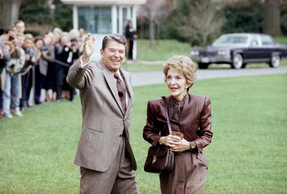 President Ronald Reagan and first lady Nancy Reagan at the White House in November 1988. (Photo: Barry Thumma/AP)