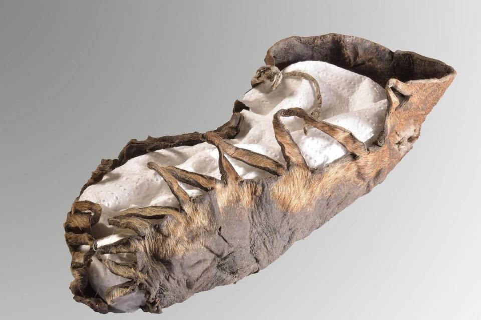 The 2,100-year-old child’s shoe was incredibly well-preserved.