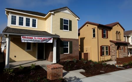 FILE PHOTO: Newly constructed single family homes are shown for sale in San Diego