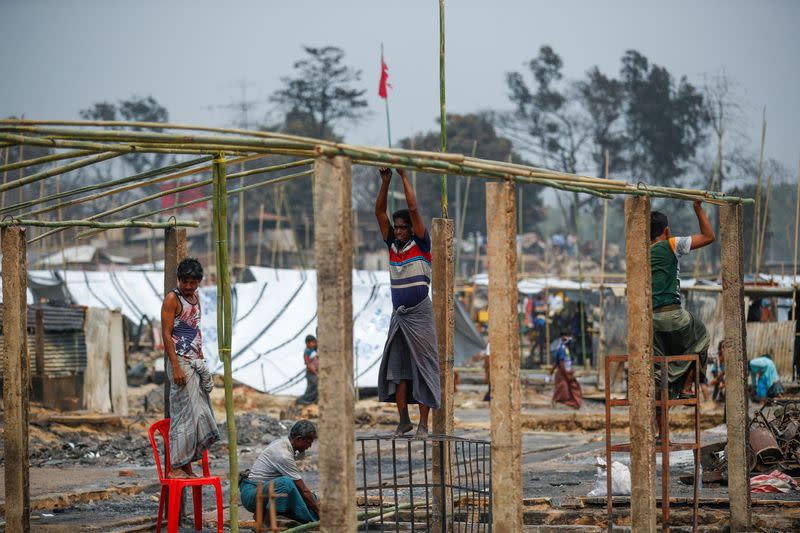 Rohingya refugee camp following massive fire in Cox's Bazar