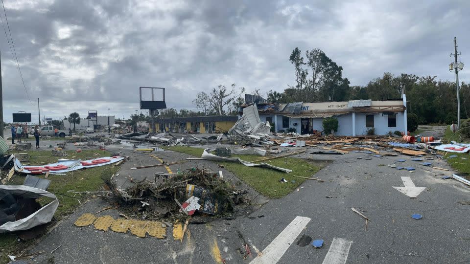 Tornado damage in Crystal River, Florida, on October 12, 2023. - Citrus County Sheriff's Office/Facebook