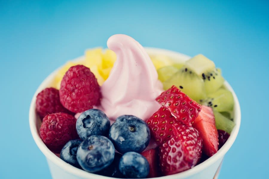 Frozen yogurt with berries. (Photo by Lisa Wiltse/Corbis via Getty Images)