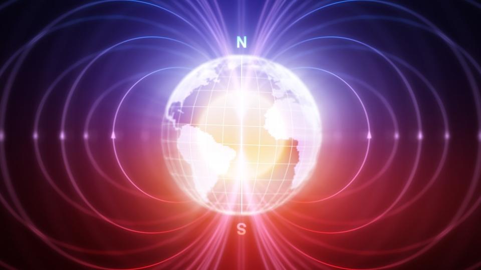 A diagram depicting Earth's magnetic field.