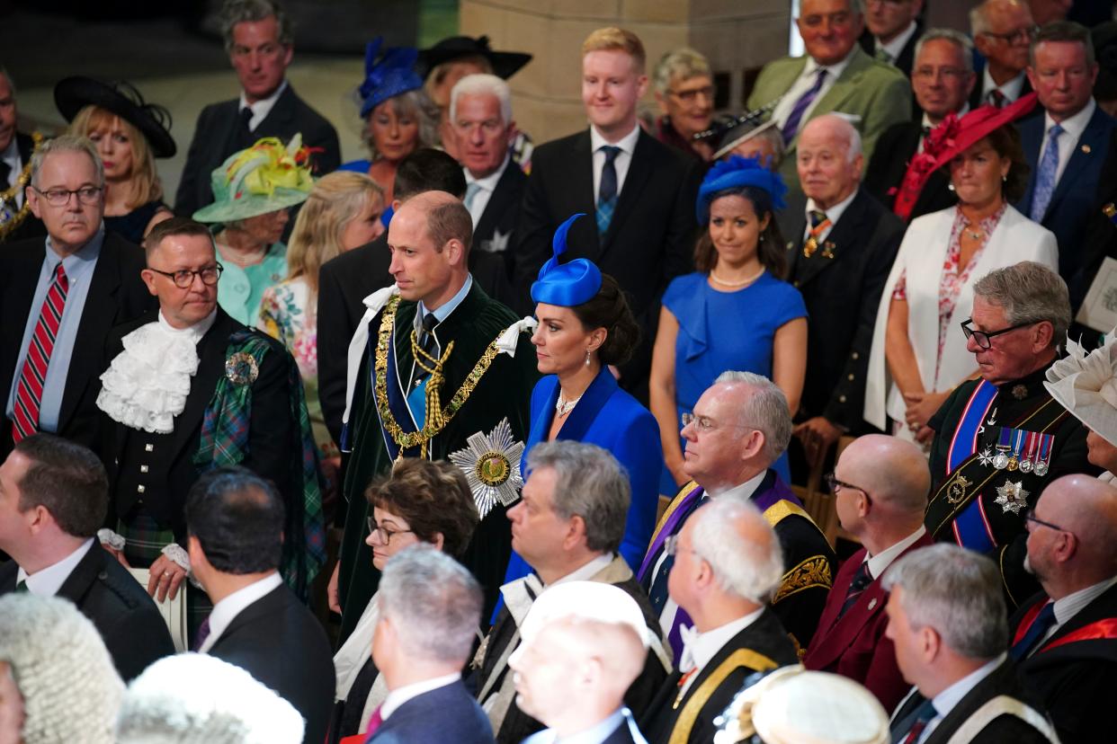 Prince William, center left, and Kate, Princess of Wales (AP)