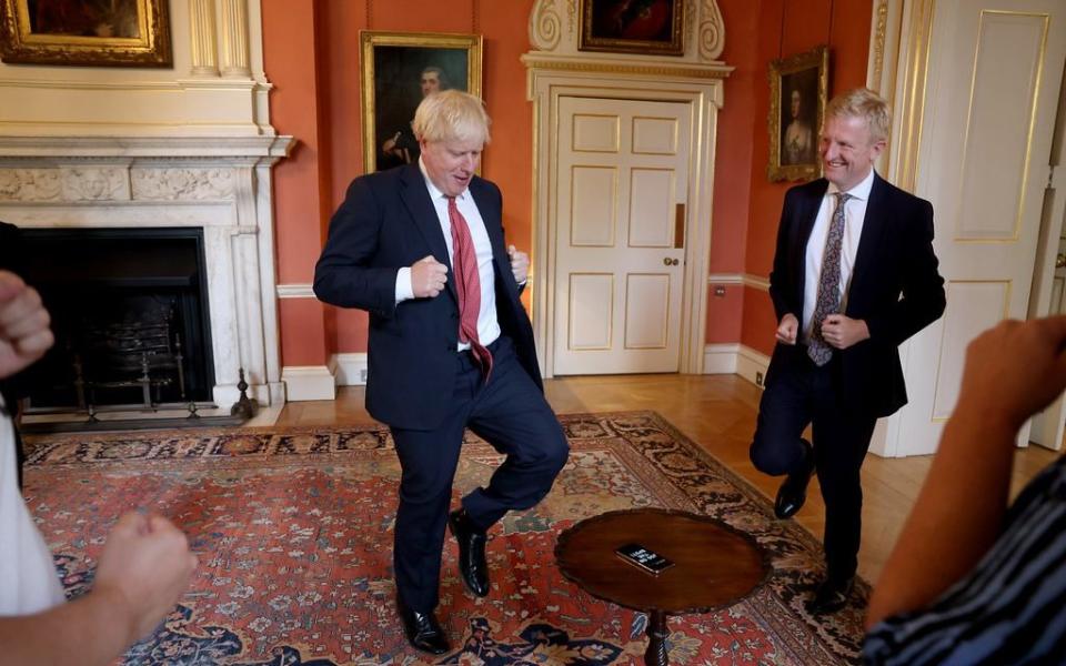 Boris Johnson Boris Johnson and his Culture Secretary Oliver Dowden tried out a gaming fitness app - Andrew Parsons / No10 Downing St