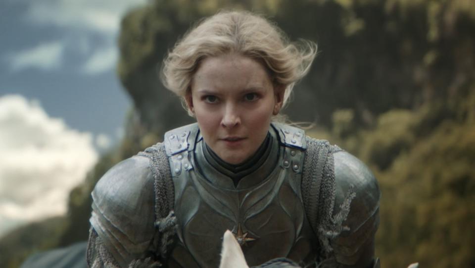 Galadriel rides her horse while wearing armor during The Rings of Power's season one finale, TROP was one of the best TV shows of 2022