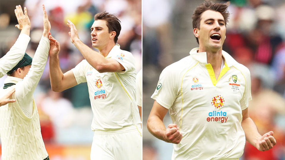 Pat Cummins returned with Australia's first two wickets in the Boxing Day Test after missing Adelaide because of a Covid-19 scare. Pic: Getty