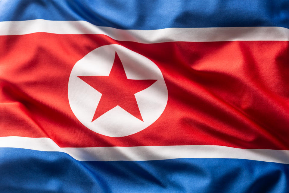 北韓中央通信社（KCNA）8日報導，北韓最高人民會議（Supreme People's Assembly）已表決通過，同意撤銷所有與南韓就促進經濟合作的協議。圖為北韓國旗。（示意圖／Getty Images）