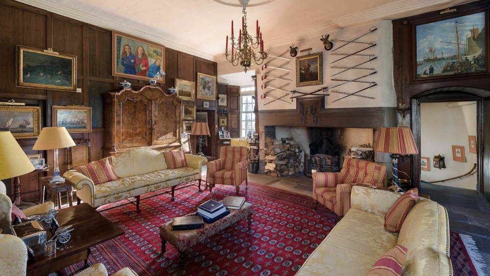 A living room at Earshall Castle