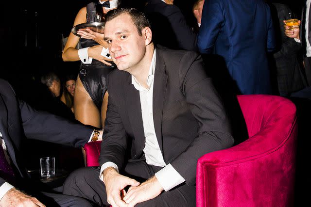 <p>David Williams/Bloomberg via Getty</p> Cooper Hefner at the grand opening of the Playboy Club in New York on Sept. 12, 2018.