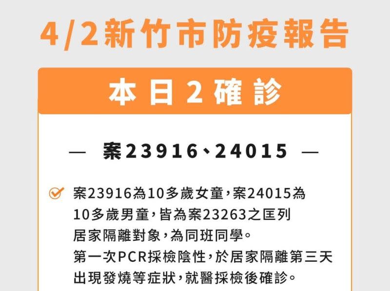 ▲新竹市政府說明最新疫情。（圖／新竹市政府）