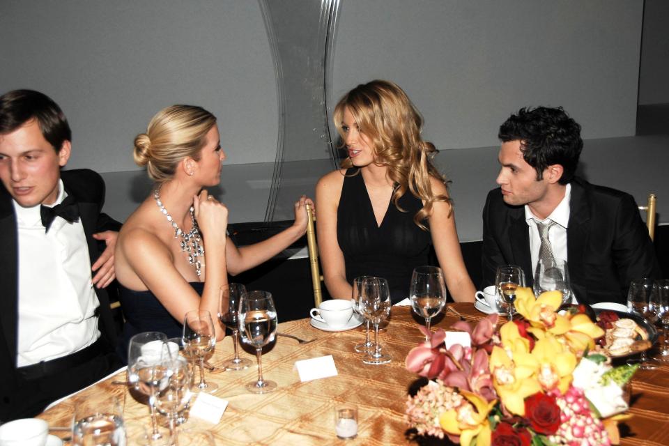 Jared Kushner, Ivanka Trump, Blake Lively and Penn Badgley in 2008.