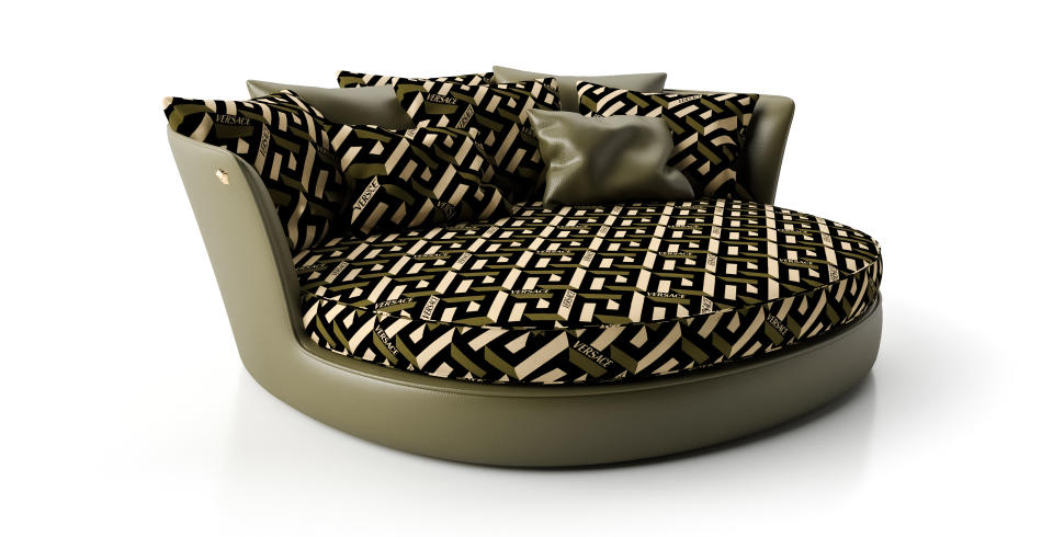 Versace’s Aeternitas Love rounded bed. - Credit: Courtesy of Versace