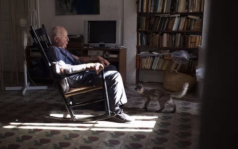 Simcha Rotem at his home in Jerusalem, Israel - Credit: Channel 4