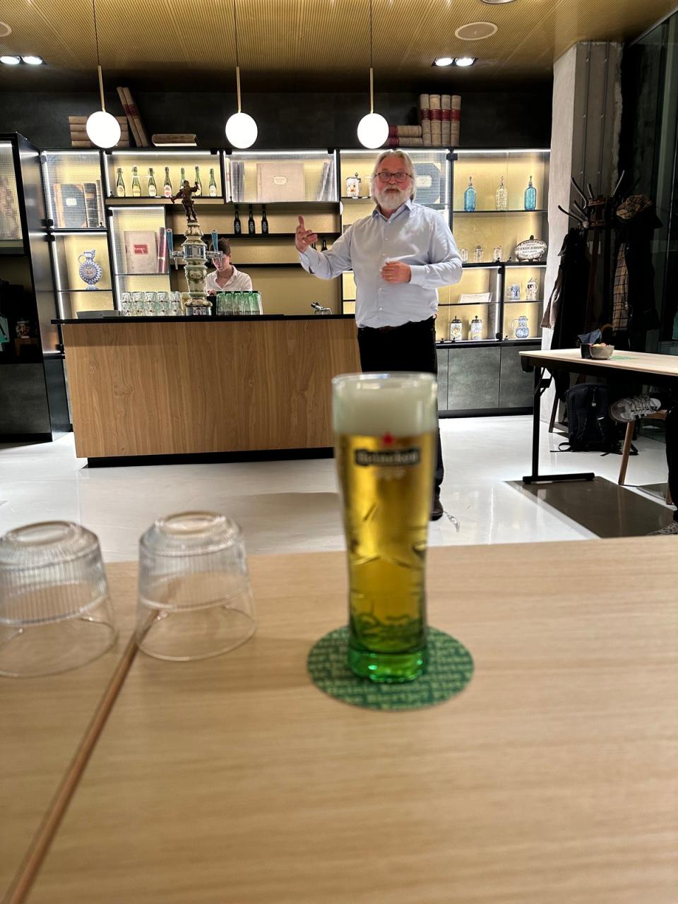 Master Brewer Willem van Waesberghe gives a private tasting of Heineken (Chelsea Ritschel)