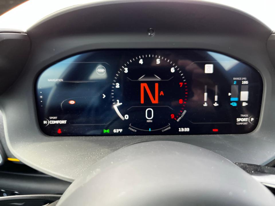 023 McLaren Artura instrument cluster