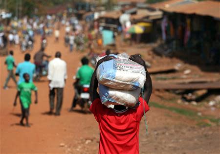 A general view of the town of Bambari April 22, 2014. REUTERS/Emmanuel Braun