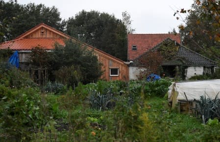 A view of a remote farm where a family spent years locked away in a cellar, according to Dutch broadcasters' reports, in Ruinerwold