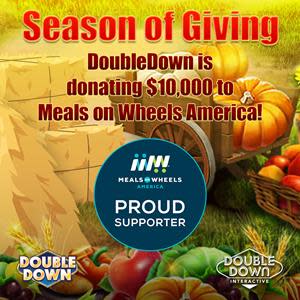 DoubleDown is donating $10,000 to Meals on Wheels America!