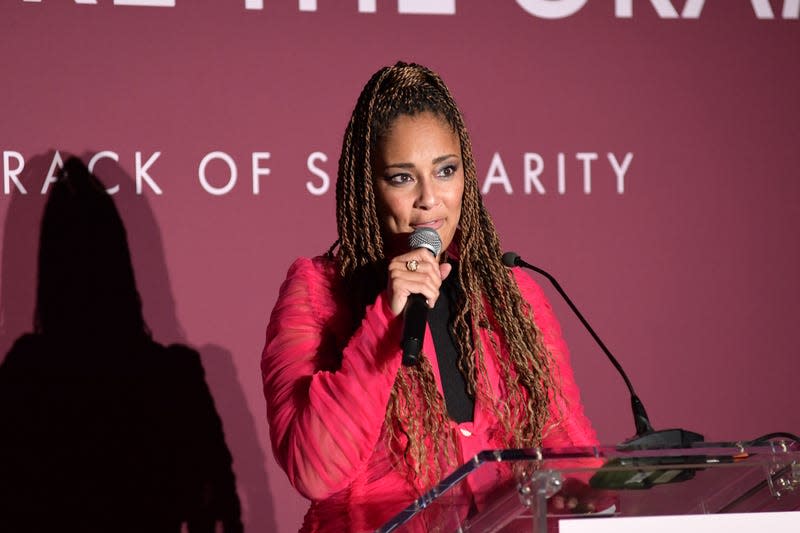 WEST HOLLYWOOD, CALIFORNIA - FEBRUARY 02: Amanda Seales speaks on stage during the Grit Before The Gram returns for the 65th Annual Grammy Awards at The West Hollywood EDITION on February 02, 2023 in West Hollywood, California. - Photo: Unique Nicole (Getty Images)