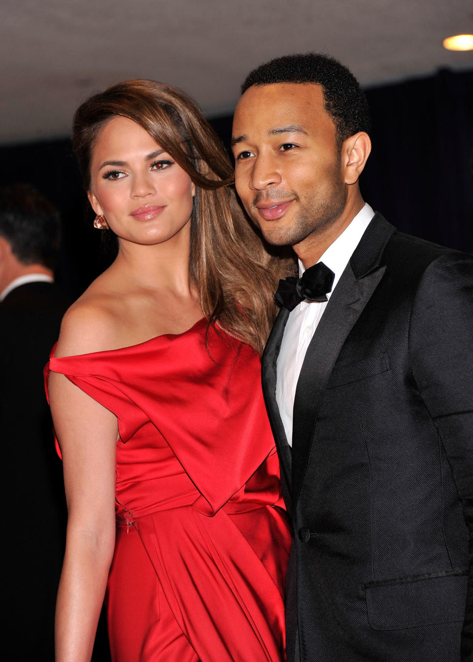 WASHINGTON, DC - APRIL 28:  John Legend and Chrissy Teigen attend the 98th Annual White House Correspondents' Association Dinner at the Washington Hilton on April 28, 2012 in Washington, DC.  (Photo by Stephen Lovekin/Getty Images)