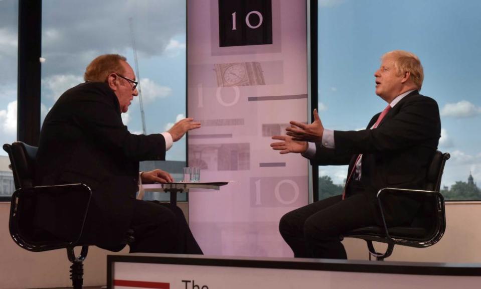 Johnson was interviewed by Andrew Neil during his Tory leadership campaign in July.