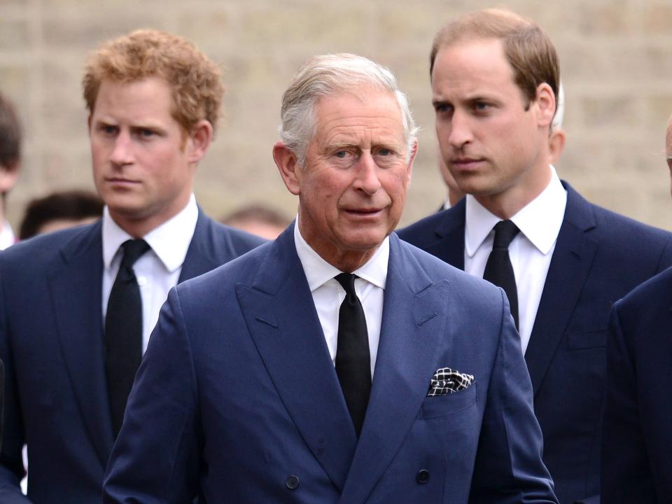 Prince Charles, Prince Harry, Prince William.