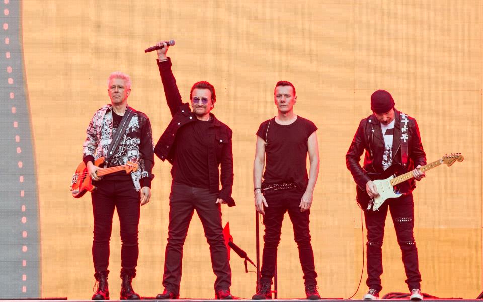 U2 performing at Twickenham in July  - 2017 Brian Rasic