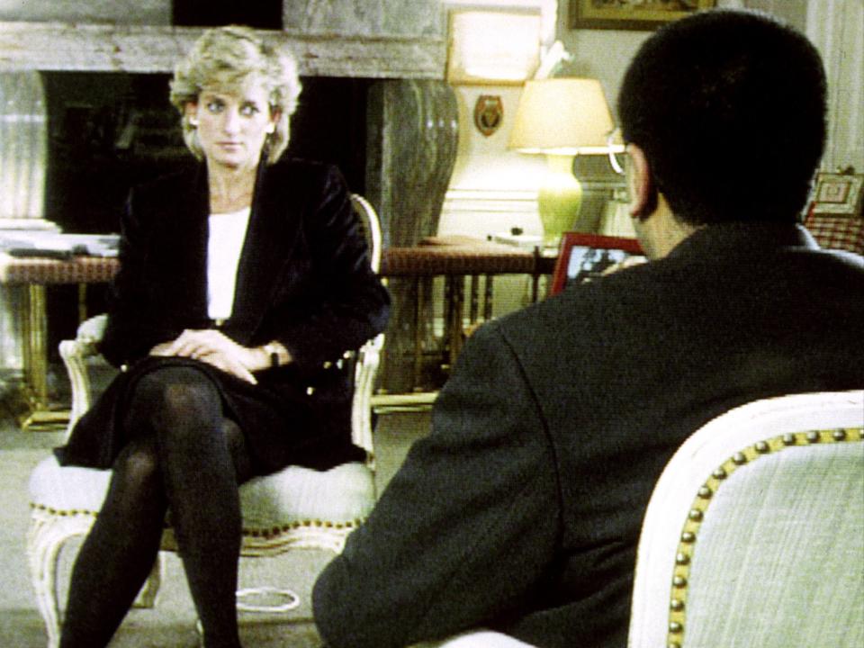 Diana’s interview with Martin Bashir for the BBC famously featured her saying: ‘Well, there were three of us in this marriage, so it was a bit crowded' (PA)