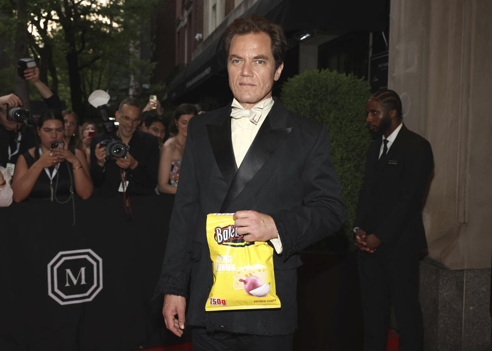 Michael Shannon departs The Mark Hotel prior to attending The Metropolitan Museum of Art's Costume Institute benefit gala celebrating the opening of "Sleeping Beauties: Reawakening Fashion" on Monday, May 6, 2024, in New York. (Photo by CJ Rivera/Invision/AP)