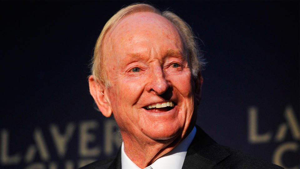 Rod Laver has offered up his '1969' original Dunlop Maxply International wooden racquet to the Bushfire Appeal. (Getty Images)