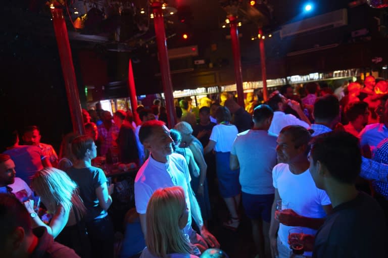 Members of London's LGBT community enjoy an evening out at the Royal Vauxhall Tavern in south London