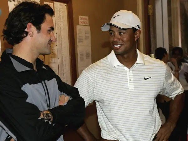 Roger Federer and Tiger Woods