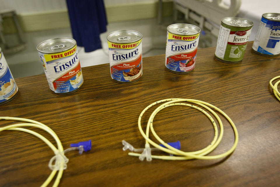 GUANTANAMO BAY, CUBA - OCTOBER 27: Nasal feeding tubes, like those used to feed detainees on hunger strike, sit on display in the hospital at the U.S. military prison for 'enemy combatants' on October 27, 2009 in Guantanamo Bay, Cuba. Although U.S. President Barack Obama pledged in his first executive order last January to close the infamous prison within a year's time, the government has been struggling to try the accused terrorists and to transfer them out ahead of the deadline. Military officials at the prison point to improved living standards and state of the art medical treatment available to detainees, but the facility's international reputation remains tied to the 'enhanced interrogation techniques' such as waterboarding employed under the Bush administration. (Photo by John Moore/Getty Images)