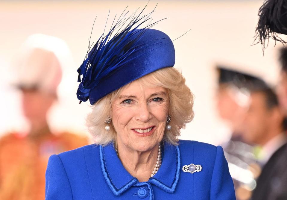 La reine consort Camilla, le 22 novembre à Londres. - Leon Neal - AFP