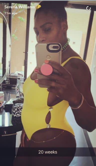 Eek – this snap was added to Serena’s story by accident.