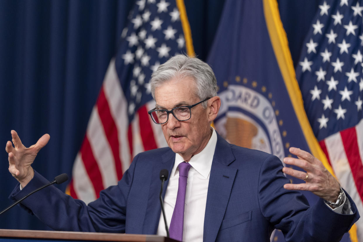 Federal Reserve Board Chair Jerome Powell speaks during a news conference about the Federal Reserve's monetary policy at the Federal Reserve, Wednesday, Jan. 31, 2024, in Washington. (AP Photo/Alex Brandon)