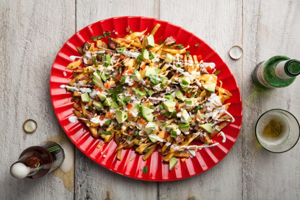 <h1 class="title">Carne Asada Fries</h1><cite class="credit">Photo by JP Bevins, Food Styling by Rhoda Boone</cite>