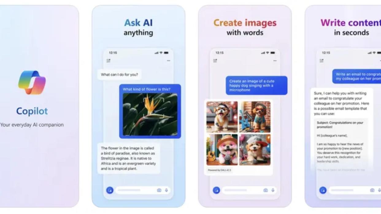  Microsoft Copilot app for iOS. 