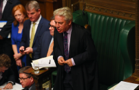 Speaker John Bercow finally stood down shortly before Parliament dissolved for the General Election - but not before he became a villain for Brexiteers after they accused him of helping Remain-supporting MPs block Brexit. His <a href="https://uk.finance.yahoo.com/video/john-bercow-wild-commons-row-163824309.html" data-ylk="slk:theatrical monologues in Parliament;elm:context_link;itc:0;sec:content-canvas;outcm:mb_qualified_link;_E:mb_qualified_link;ct:story;" class="link  yahoo-link"><strong>theatrical monologues in Parliament</strong></a> also saw him become something of a celebrity across the globe. (PA)