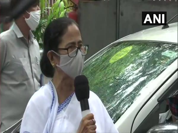 West Bengal Chief Minister Mamata Banerjee speaking to reporters in New Delhi on Wednesday.