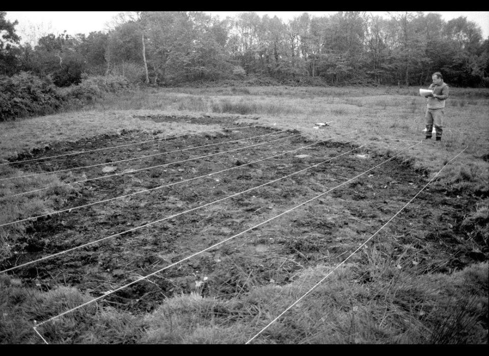 An investigator in 1989 measures markings that some said were left behind by a UFO in Normandy, France. France began releasing its "X-Files" on UFO sightings in 2007.