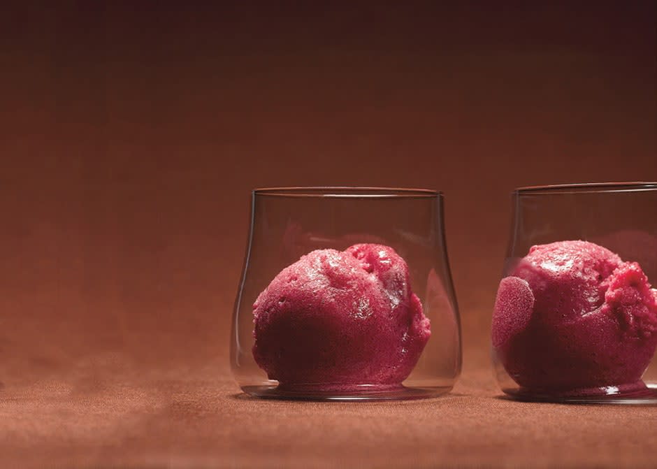 Cranberry and Vanilla Bean Sorbet