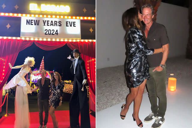 <p>Cindy Crawford/Instagram</p> Cindy Crawford and Rande Gerber celebrate New Year's Eve