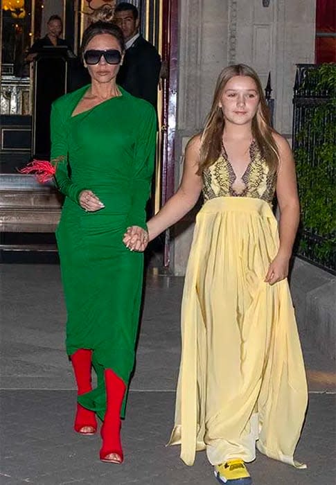 victoria-beckham-harper-beckham-yellow-dress