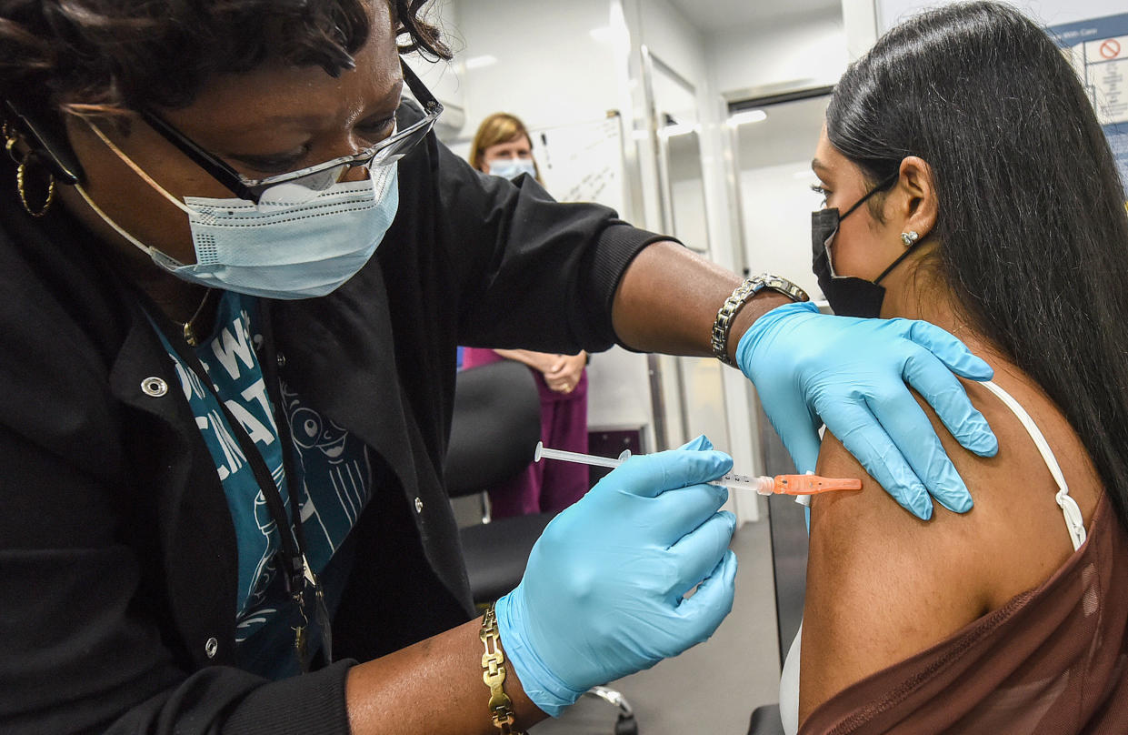 Carlene Fleming with patient