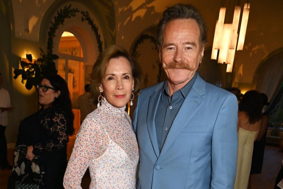 Cranston pictured with his wife Robin Dearden last month in Cannes (Dave Benett)