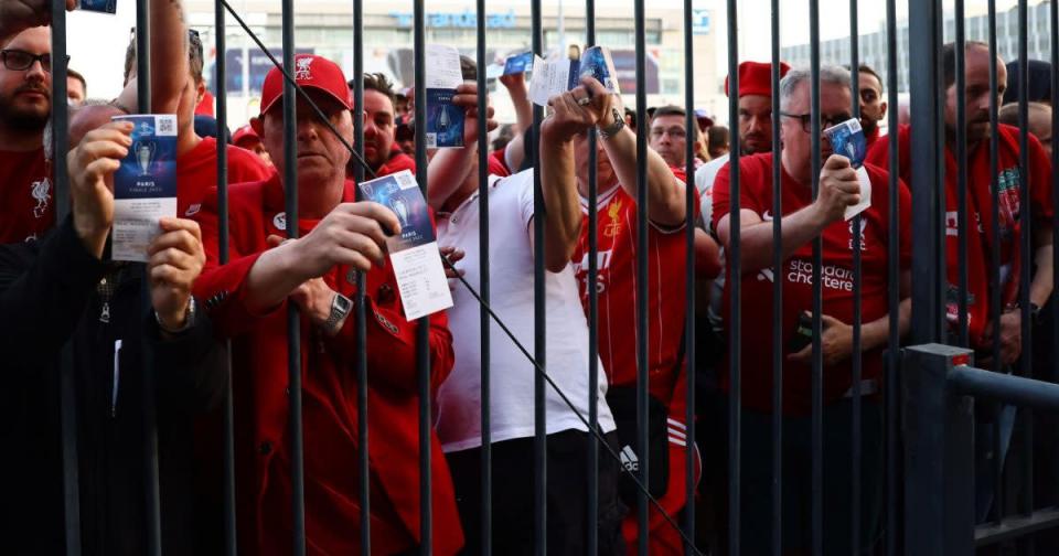 Liverpool fans locked out of Champions League final. Credit: PA Images