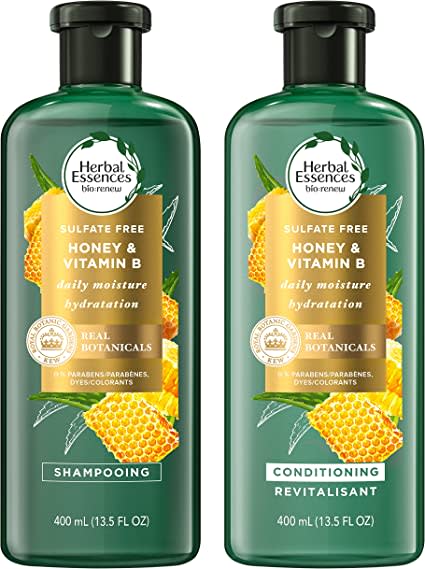 Herbal Essences bio:renew Sulfate-Free Honey & Vitamin B Shampoo and Conditioner Dual Pack. Image via Amazon.