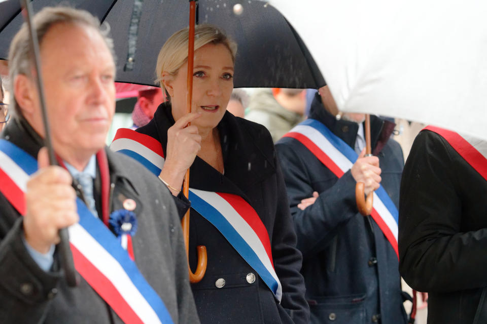 Marine Le Pen Attends Remembrance Day Commemorations